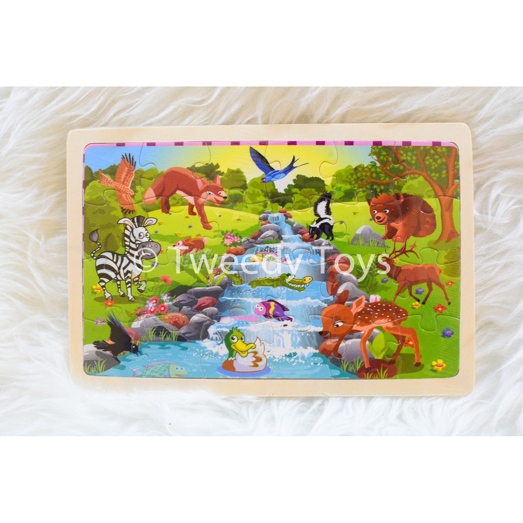 TweedyToys - Mainan Edukatif / Jigsaw Puzzle / Puzzle Kayu Gambar Kecil 24 Keping Lucu