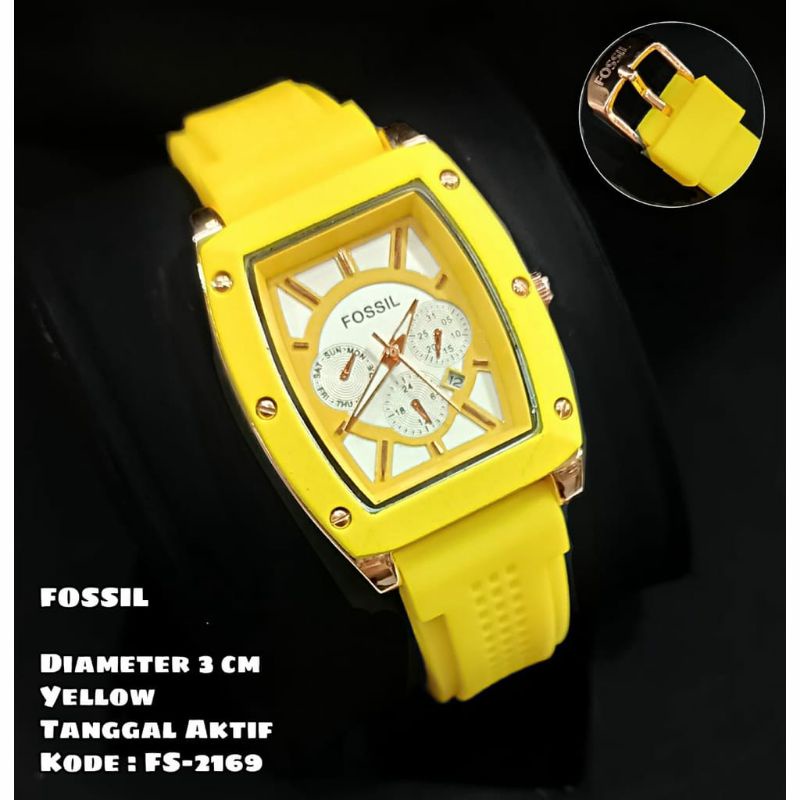 Jam Tangan Fossl Wanita 2169 Rubber Tanggal Aktif