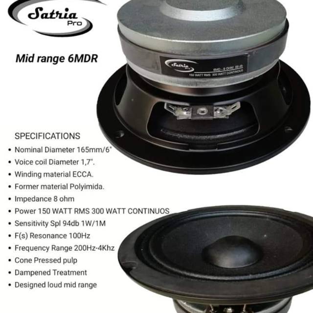 Speaker satria 6 inch