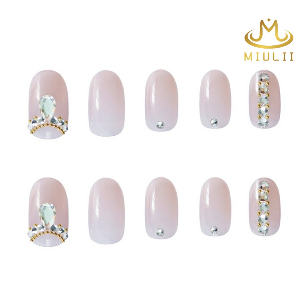 MIULII / KUKU PALSU    A0384 / 24PCS / 3D / NAIL ART / PREMIUM / PINK / CUTE / FREE LEM JELLY / KUTEK