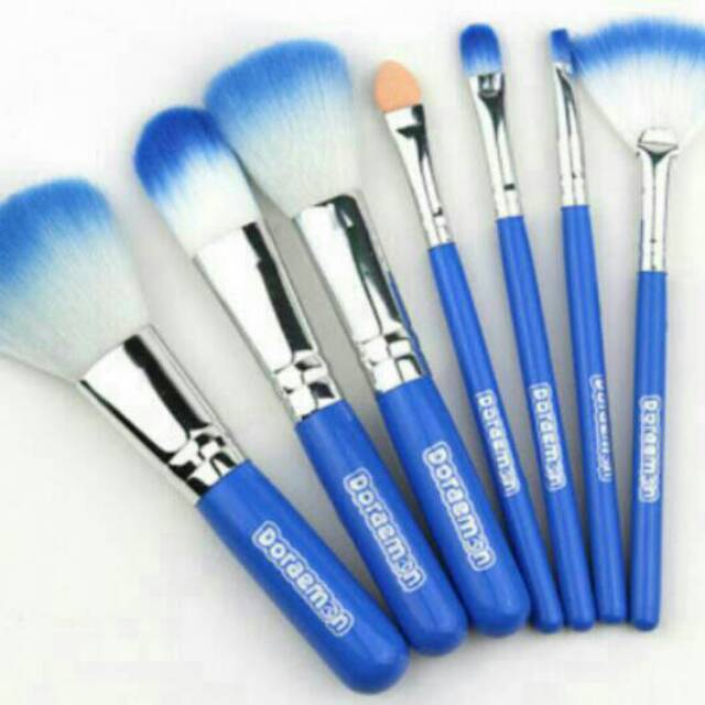 KUAS DORA   EMON BRUSH KALENG 7IN1 /MAKE UP BRUSH /KUAS