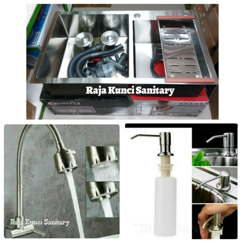 Kitchen Sink BOLZANO MILAN 8245/Paket Lengkap Kitchen Sink BOLZANO MILAN 8245 Stainless Stell