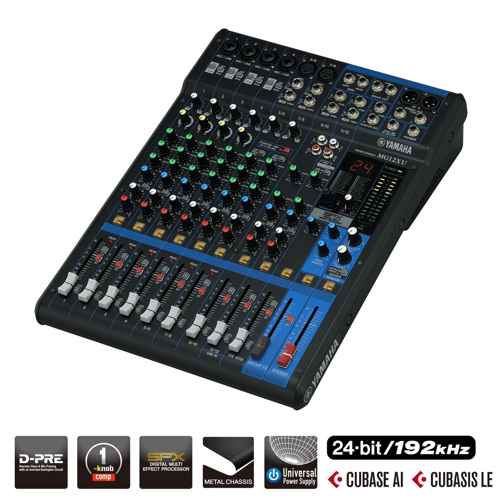 AUDIO MIXER YAMAHA 12 CHANNEL MG 12 XU/MG12XU/MG 12XU