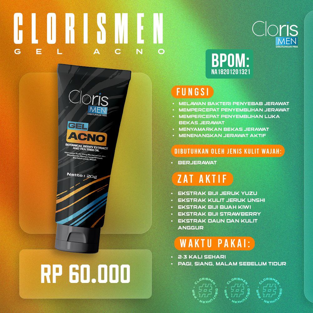 [Paket Bundling] Clorismen Soap 80gr + Acno Gel - Sabun Muka Pembersih Anti Jerawat