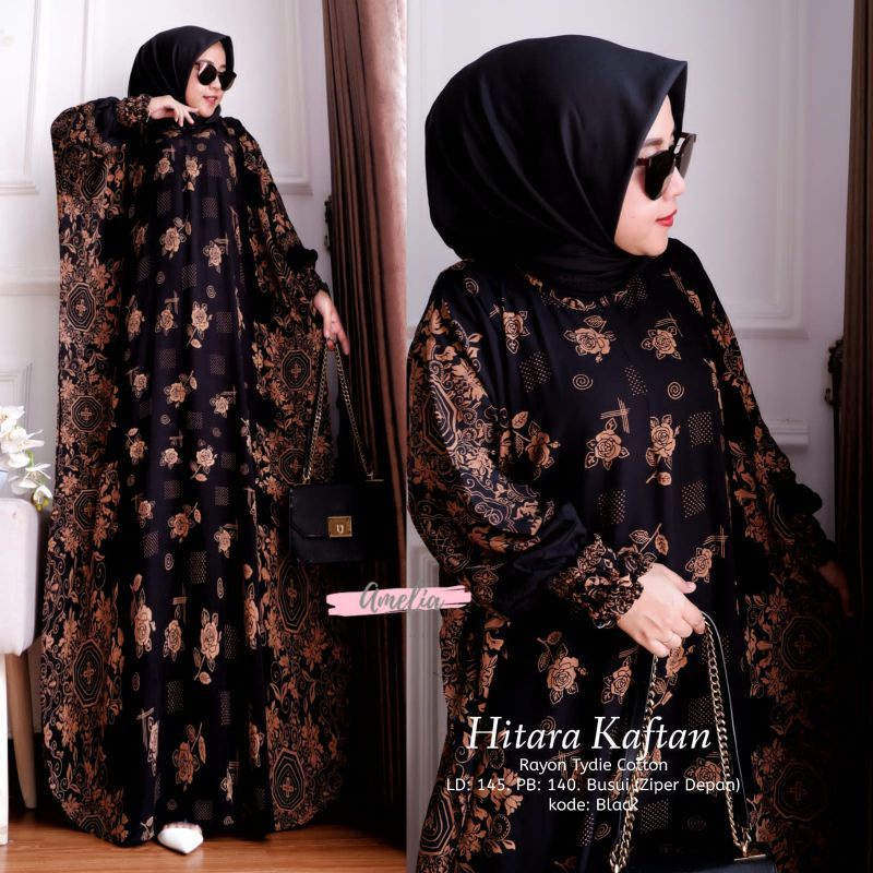 TERBARU GAMIS KAFTAN SUPER JUMBO BUSUI BAHAN SANTUNG RAYON SUPER KONTRUKSI 8454