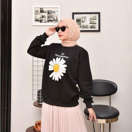 Sweater Wanita Basic Sweater Crewneck Wanita Pria Unisex