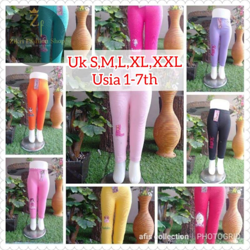 4pcs Legging Anak Perempuan warna warni / Leging anak perempuan / lejing anak