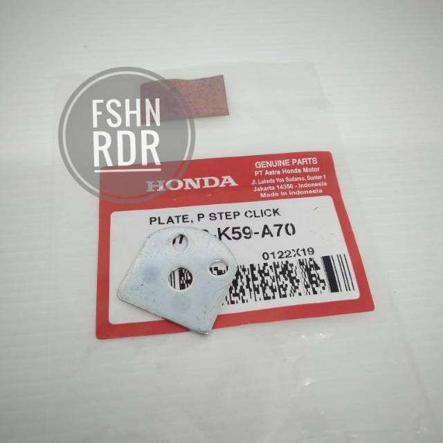 Plat besi step belakang Vario 150 125 New footstep plate Ori Honda