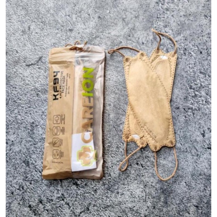 CAREION MASKER KF94 10 PC - MASKER KF94 4PLY CAREION KEMENKES CREAM