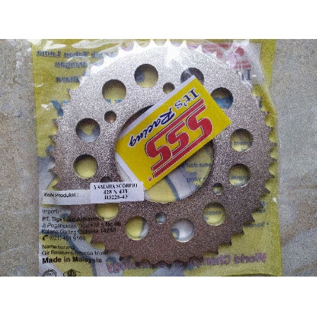 Gir Ger Gear Belakang SSS 428 -  Ukuran 37 - 38 - 39 - 40 - 41 - 42 - 43 - 44 - 45 - 46T - Scorpio -
