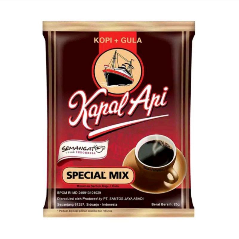 

Kopi Kapal Api Mix 1 renteng 10 sachet 25gr