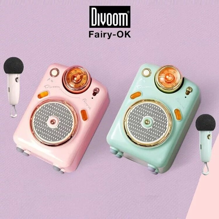 DIVOOM FAIRY-OK - Portable Bluetooth Speaker with Microphone Karaoke - Speaker Bluetooth Portabel lengkap dengan Mikrofon dari DIVOOM