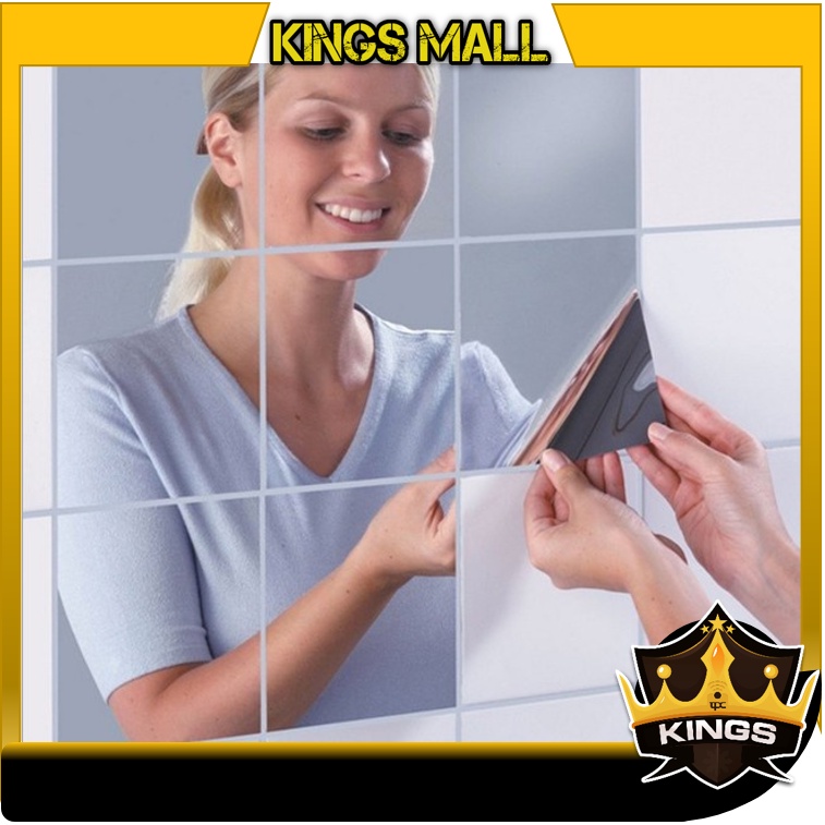KINGS - 5323 Cermin Stiker Dinding Sticker Kaca / Cermin Dinding Tempel Kamar Mandi / Stiker Dinding