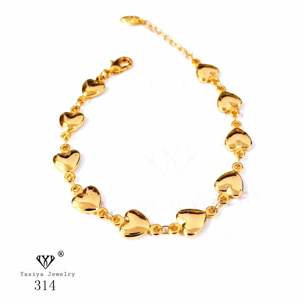 

Gelang jurai love Perhiasan imitasi 18k Yaxiya 314