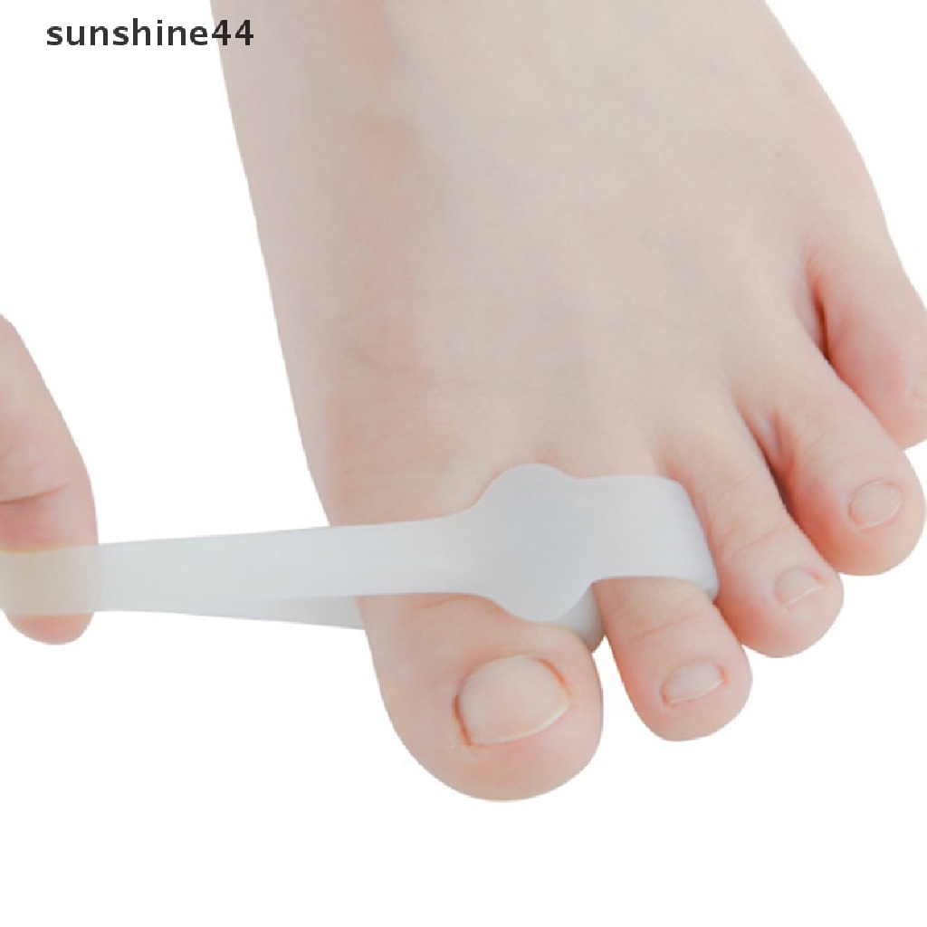 Sunshine 2PCS Separator Jari Kaki Bahan Silikon Untuk Koreksi Hallux Valgus