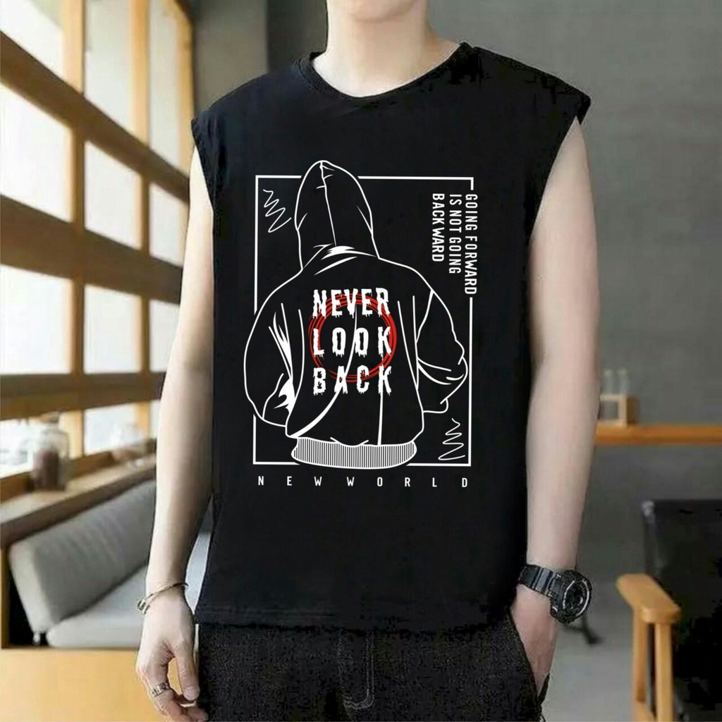 Baju kaos Singlet Santai Pria Korea MatchAfashion Young keren/ baju kaos gym pria distro