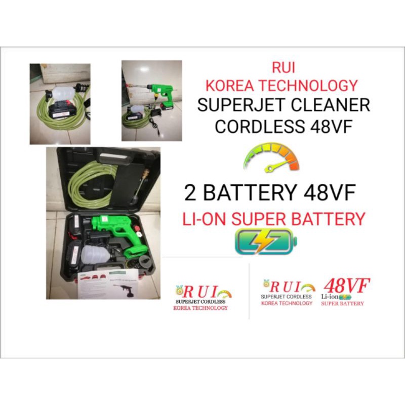 Cordless jet cleaner - mesin pembersih mobil dan motor -mesin steam cordless- super jet cordless