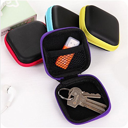 OTS 051 - Tas / Dompet Penyimpanan Headset Earphone Pouch Serbaguna Portable Kotak