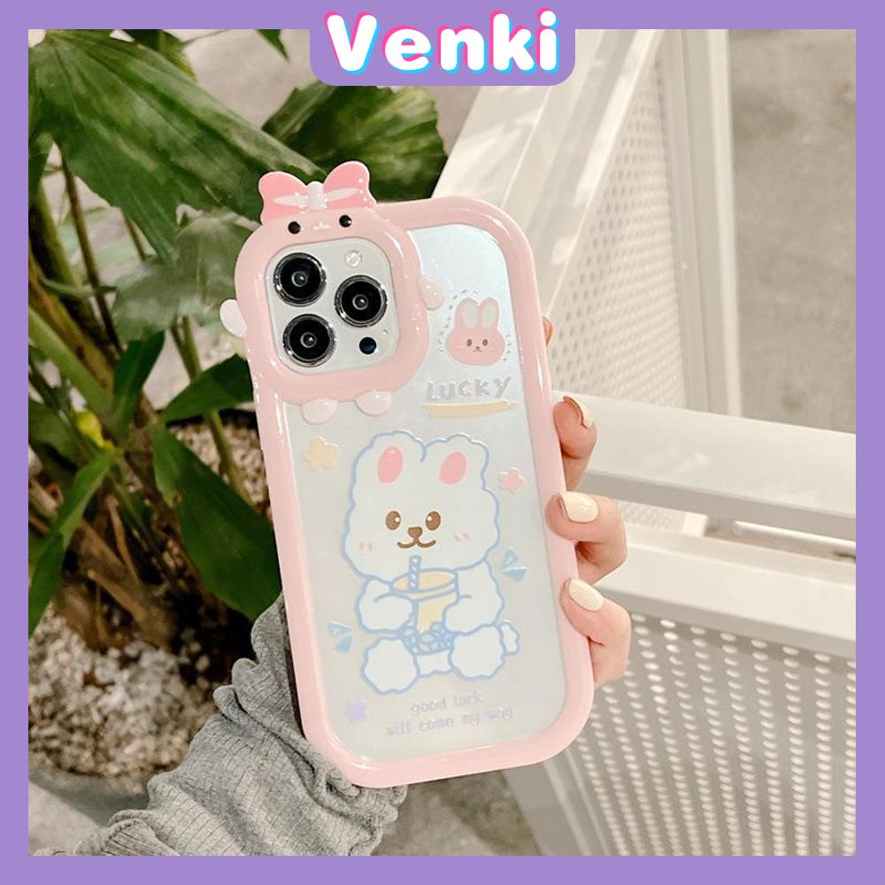 iPhone Case Silicone Soft Case Clear Case Airbag Shockproof Protection Camera Shiny Feel Bunny Cartoon Cute Compatible For iPhone 11 Pro Max 13 Pro Max 12 Pro Max 7Plus xr XS Max