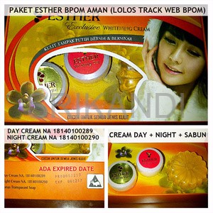 PROMO ESTHER WHITENING CREAM ORIGINAL BPOM PAKET PERAWATAN WAJAH EXCLUSIVE TERMURAH