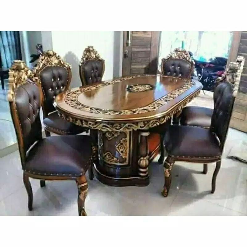 meja makan kursi makan jati ganesha furniture jepara