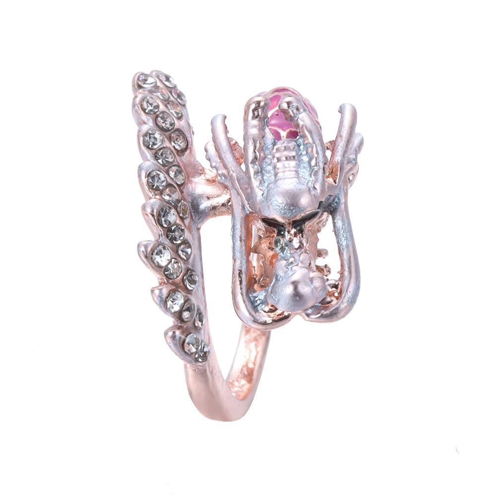 Preva Cincin Kepala Naga Cincin Cincin Pembukaan Kepribadian Rose Gold Baru