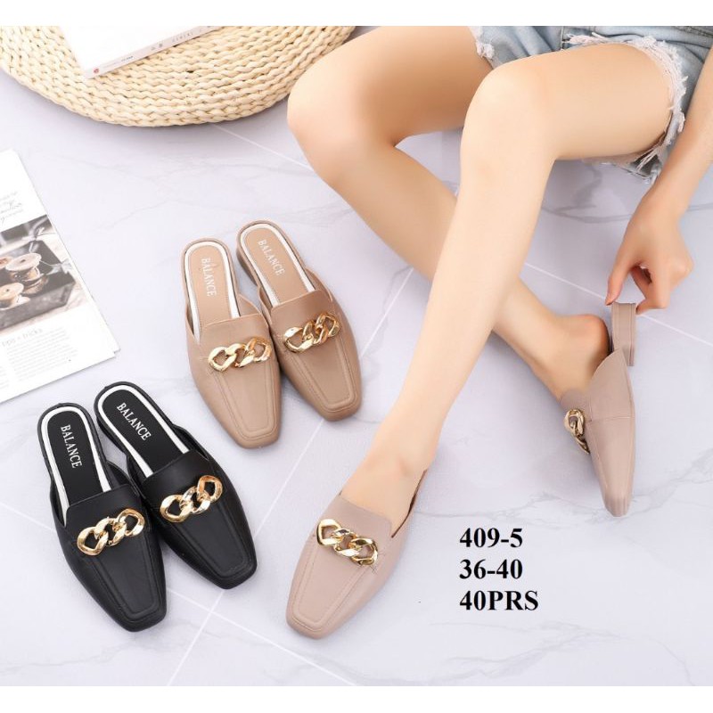 Sun-JAMEELA Jellyshoes Bustong BLC import 409-5 Sepatu Sandal Rantai