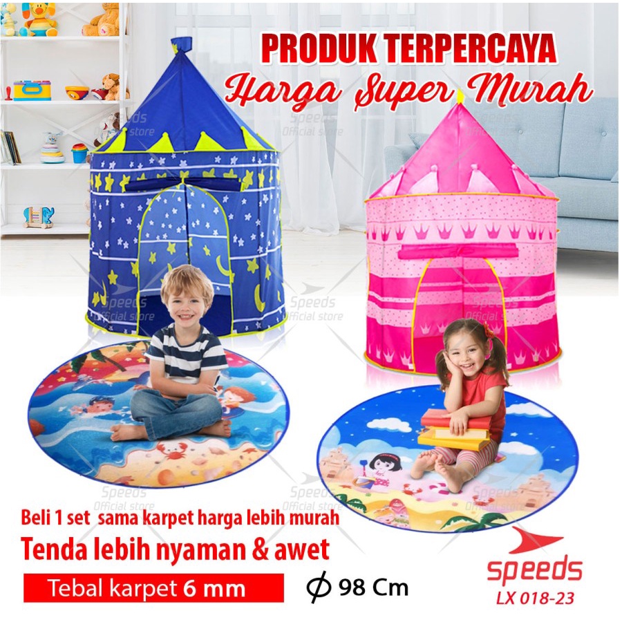 HS Tenda Anak Bermain Model Castle Kids Camping indoor