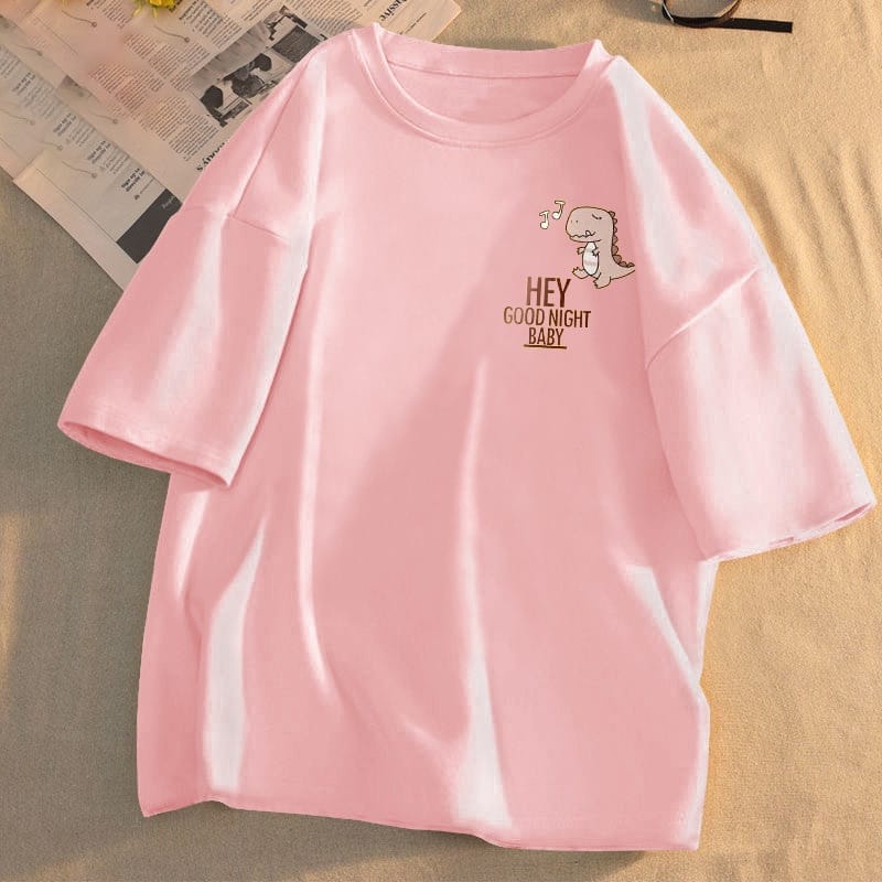 MYSTIQUE.ID-BAJU KAOS HEY GOOD NIGHT BABY T-SHIRT LUCU DAN AESTHETIC