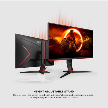 AOC 24G2SPU G-Sync Compatible Gaming Monitor / 23.8&quot;/1ms/IPS/165hz/FHD