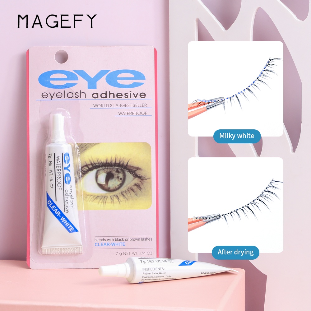 MAGEFY Lem Bulu Mata Palsu Bening Dan Hitam False Eyelashes Glue Clear Black Bukan DUO 7161