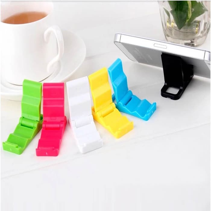 Stand Jepit Berdiri HP Handphone Kecil Lipat Praktis Simple 411 (Promo Ongkir)