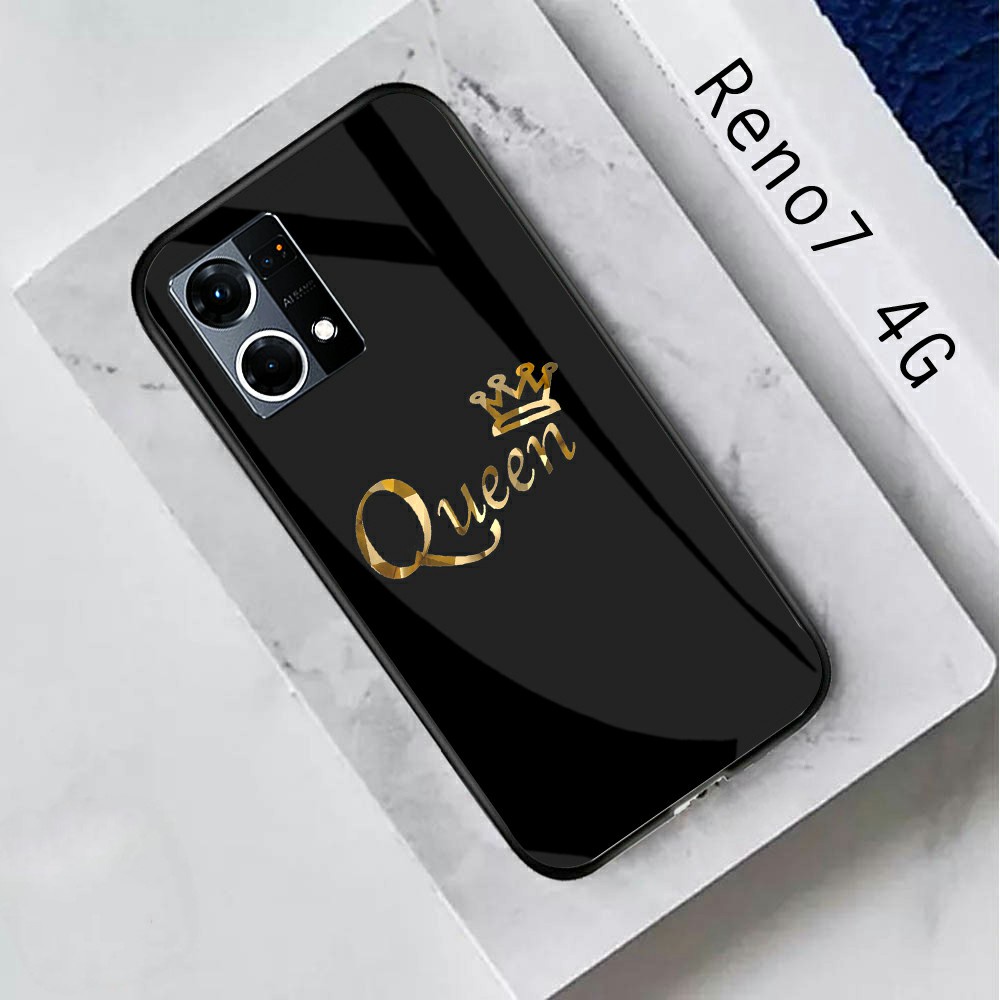 Softcase Glass Oppo Reno 7 4G [G143] - Softcase Mirror - Softcase Kaca Oppo - Softcase Glass Oppo Re