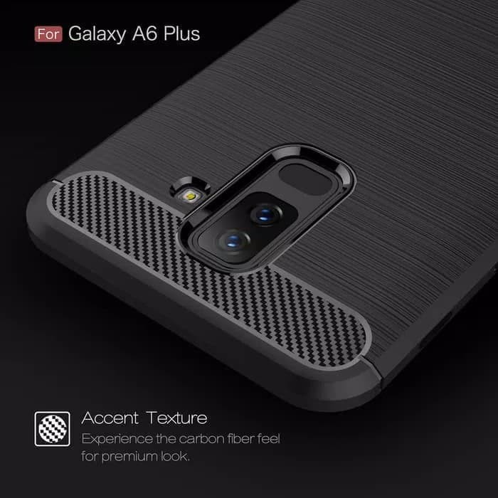 softcase silicon carbon fiber Samsung A6 Plus 2018 case casing cover