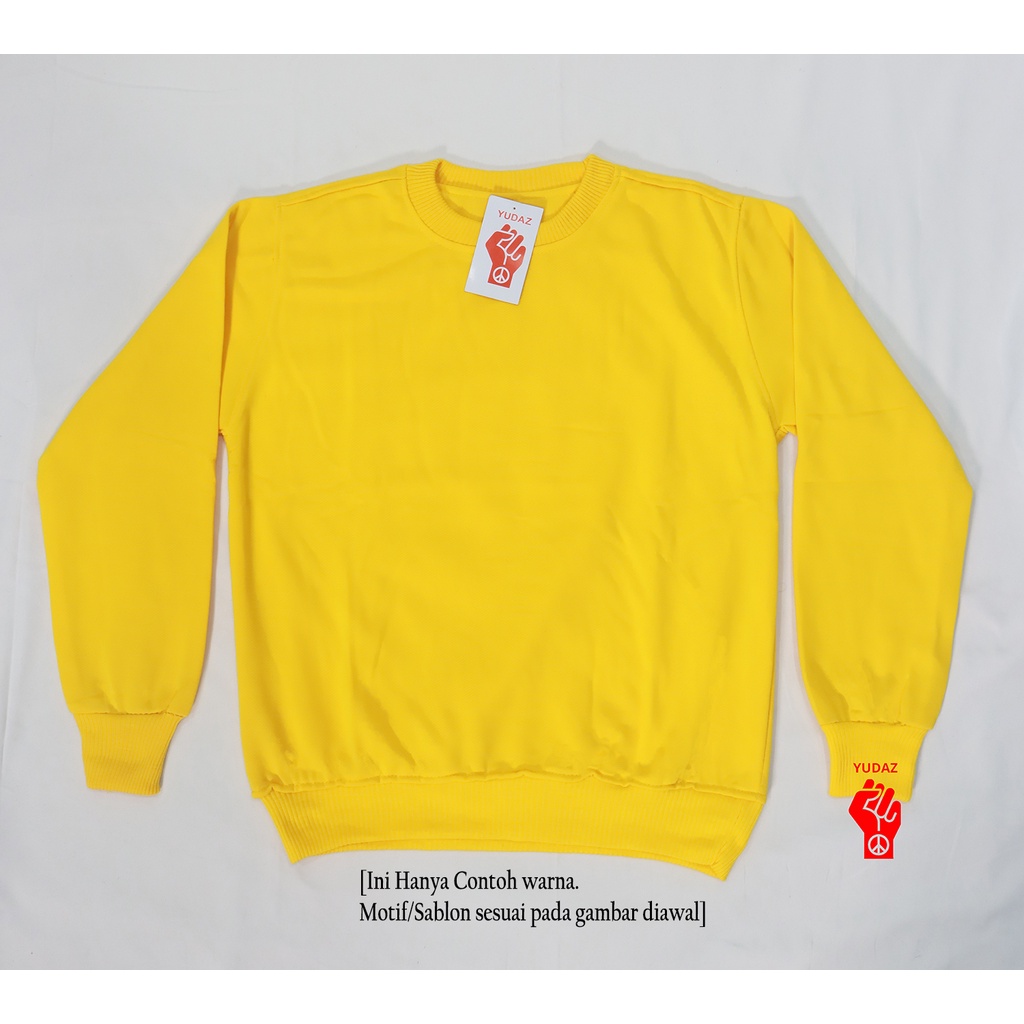 YUDAZ Sweaterpolos Basic Sweater Lost Psycho Color Size M-XXL (Pria & Wanita)-KUNING