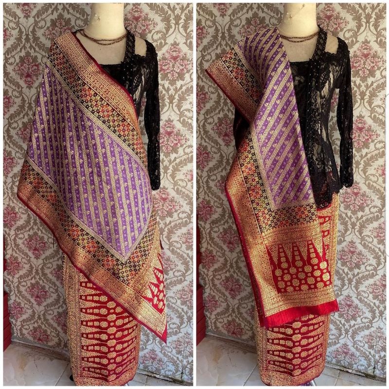 SONGKET ASLI PALEMBANG LEPUS SUTRA GEBENG