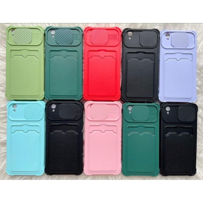 SOFTCASE MACARON CRACK SLEDING Samsung A03, A13 4G, A03S, A32 4G, A32 5G, A22 4G, A52, A72+Slot Card