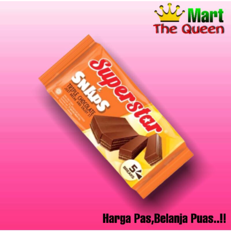 

Superstar Snaps wafer coklat 28gr