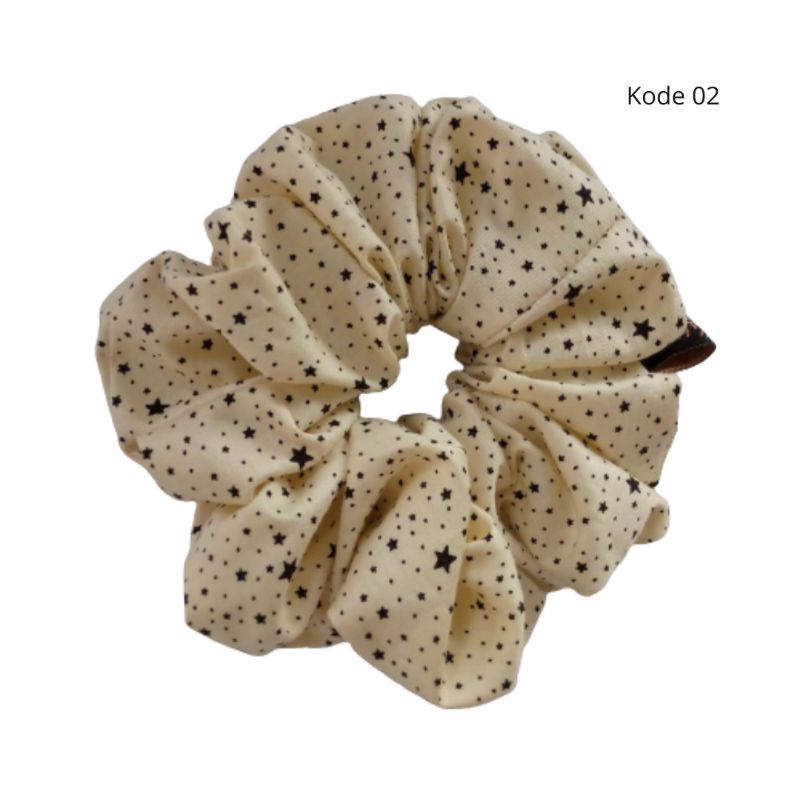 Scrunchie Bintang bahan katun Jepang Diameter 15 cm