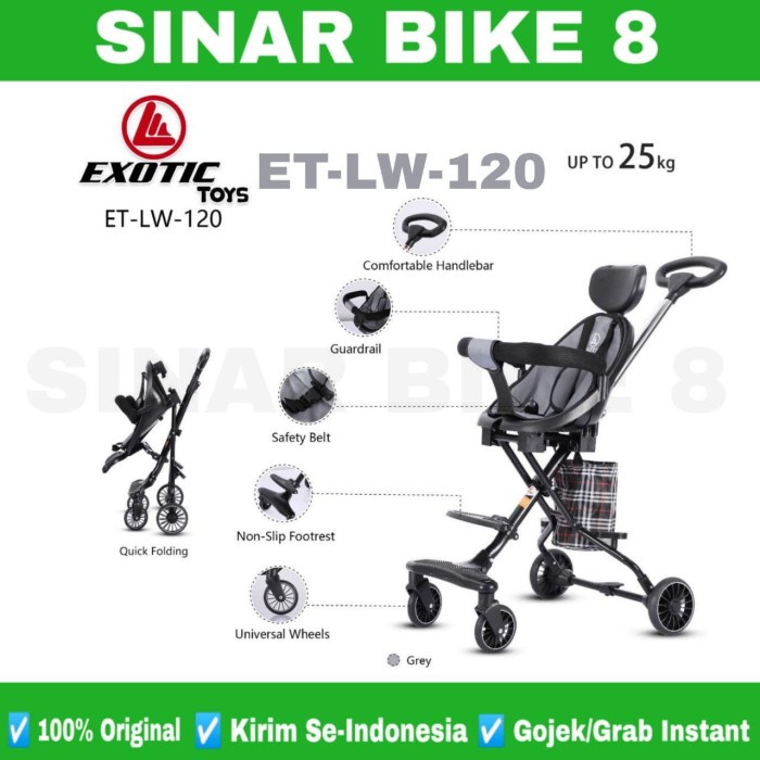 Kereta Dorong Anak Bayi  Magic Stoller Baby EXOTIC ET LW 120 Sandaran