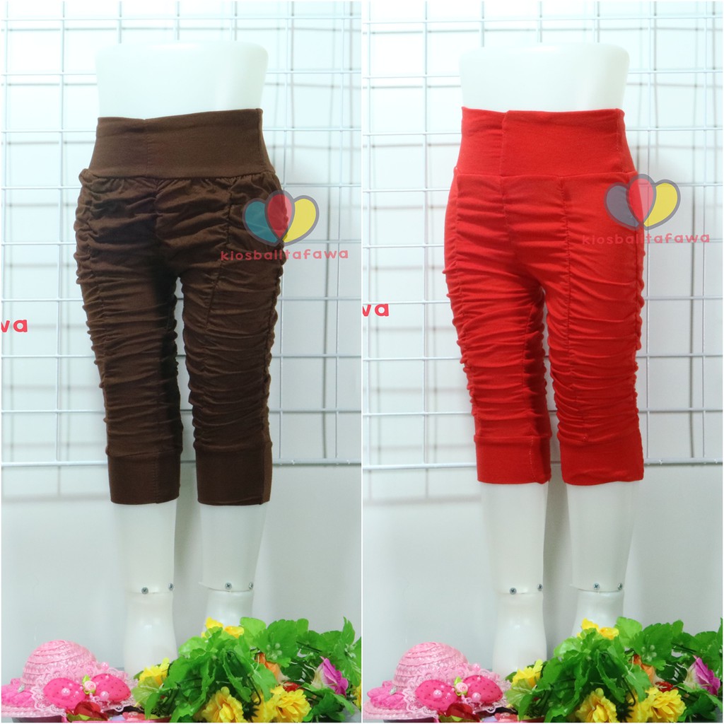 Legging Kerut Polos uk 3-12 bln / Celana Anak Celana Anak Perempuan Celana Legging Murah