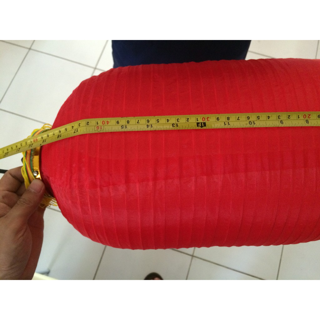 lampion lonjong kain polos 10 inch 25cm