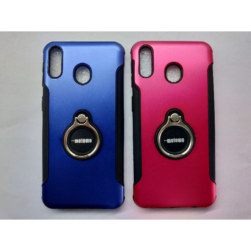 HARDCASE SAMSUNG GALAXY M20 casing silikon kondom motomo plus ring cincin penyangga Hard Case
