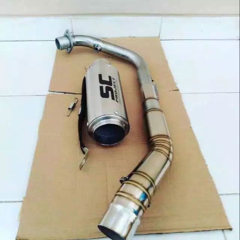 knalpot SC project PNP CB150R Vixion R15 SCORPIO cb150 old Fu dll