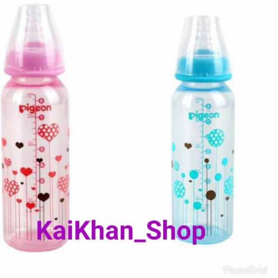 ( FLASH SALE ) Pigeon PP RP with S-Type Nipple Botol Susu - Clear [120 mL / 240 mL] Blue dan Pink เก