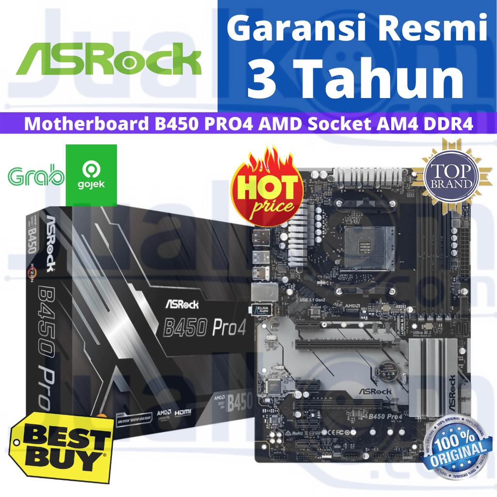 Motherboard Asrock AMD B450 PRO4 Socket AM4