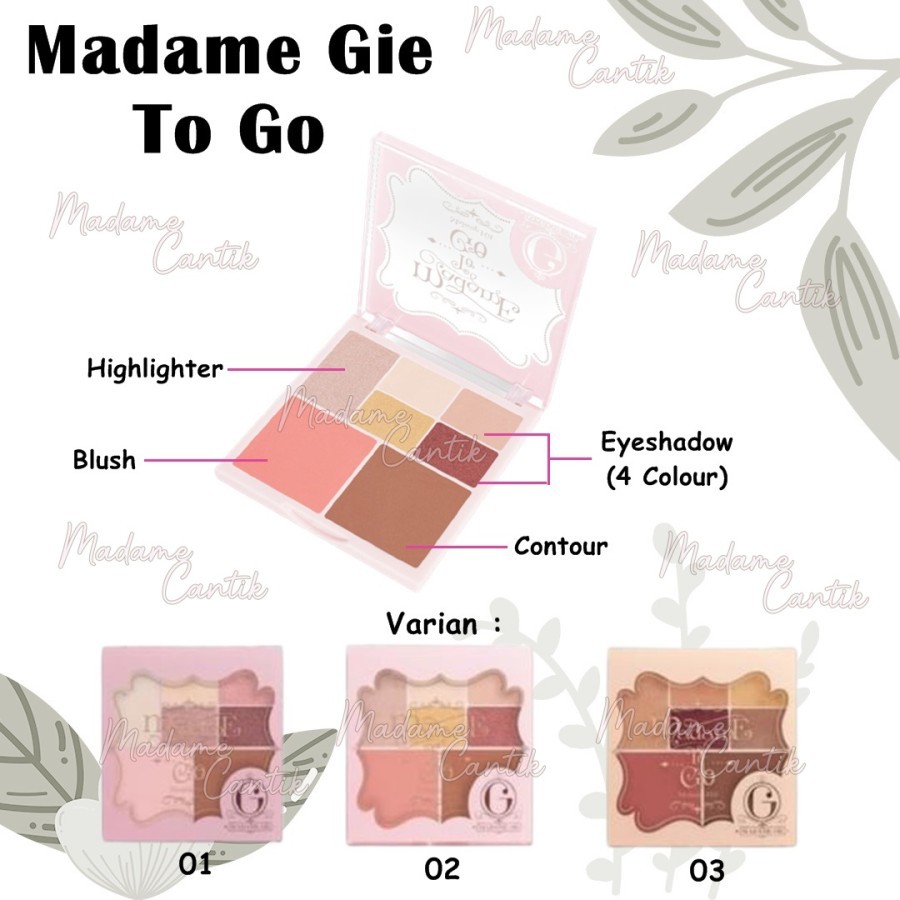 ✿ MADAME ✿ MADAME GIE MAKE UP EYESHADOW - MOONDUST DRAMA QUEEN GET AWAY TO GO PALLETE