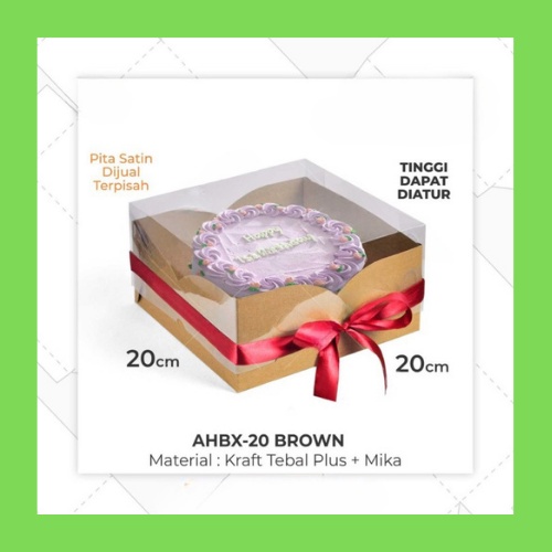

Box Mika Cake Box Kotak Kue Dus Kue Tart Mika Kue Kemasan Kotak Packaging Kardus Packing Cake Birthday Ulang Tahun (5pcs)