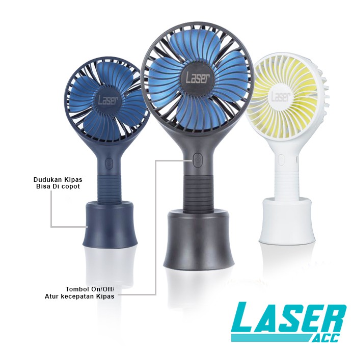 Kipas Angin Mini Merk Laser / Usb Handy Fan Portable / Standing FAN-A8