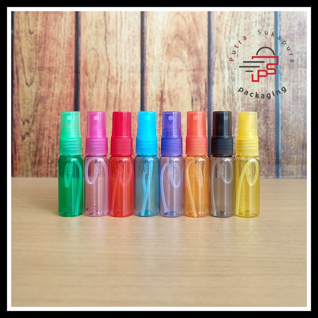 botol spray 20ml varian warna  / botol spray 20ml pet hand sanitizer 20ml / botol parfum 20ml